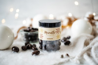 Dóza Vánoční mandle v hořké čokoládě 200 g